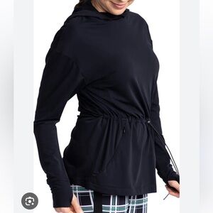 Kinona Navy Blue Apres Drawstring Hoodie Anorak UPF Large